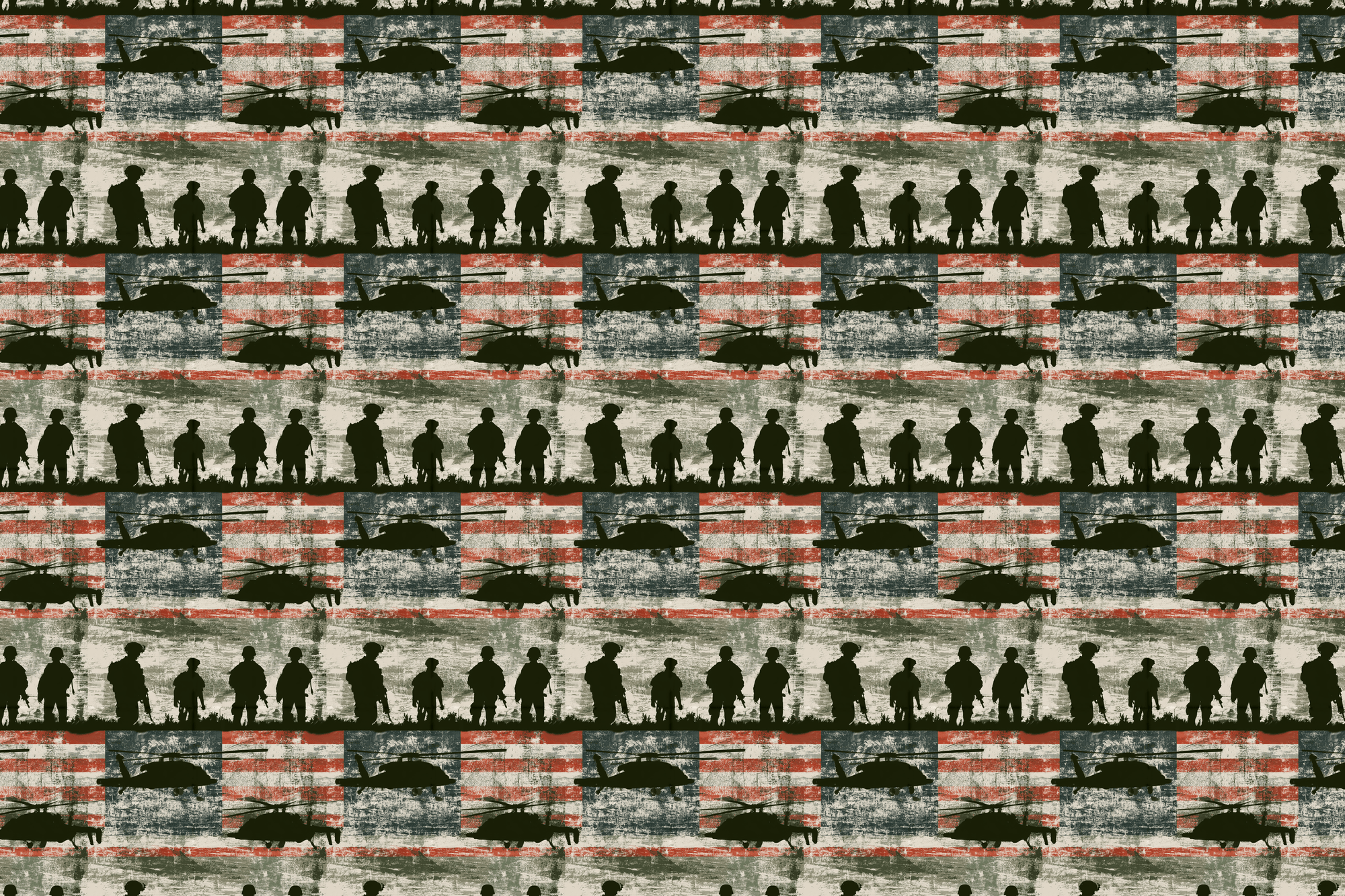 Proud Patriots: Military Wrapping Paper