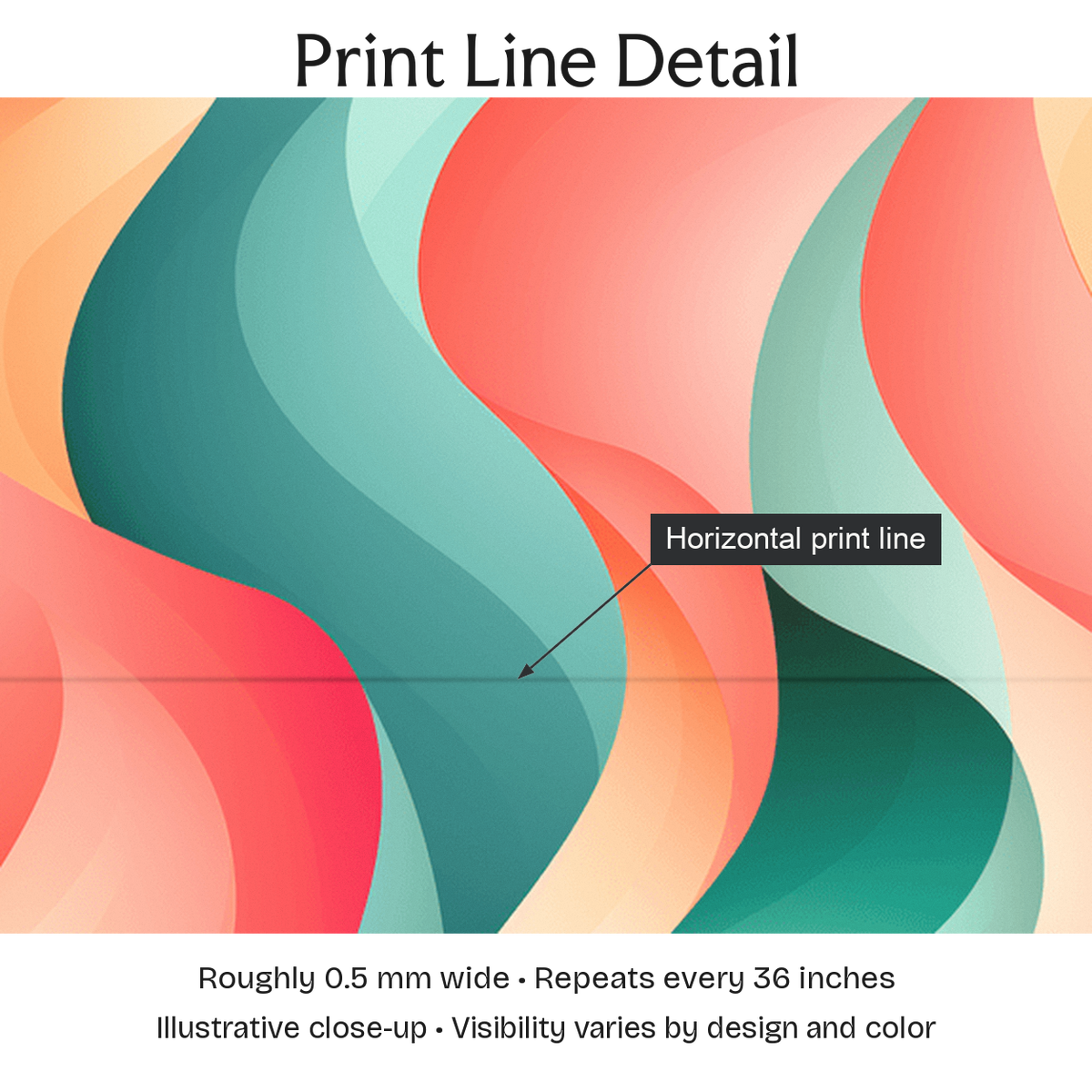 230085 — Print Line Detail. Illustrative close-up; visibility varies by design and color.