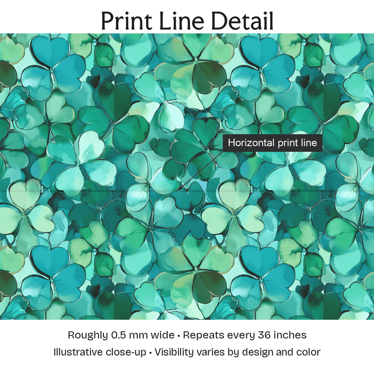 231436 — Print Line Detail. Illustrative close-up; visibility varies by design and color.