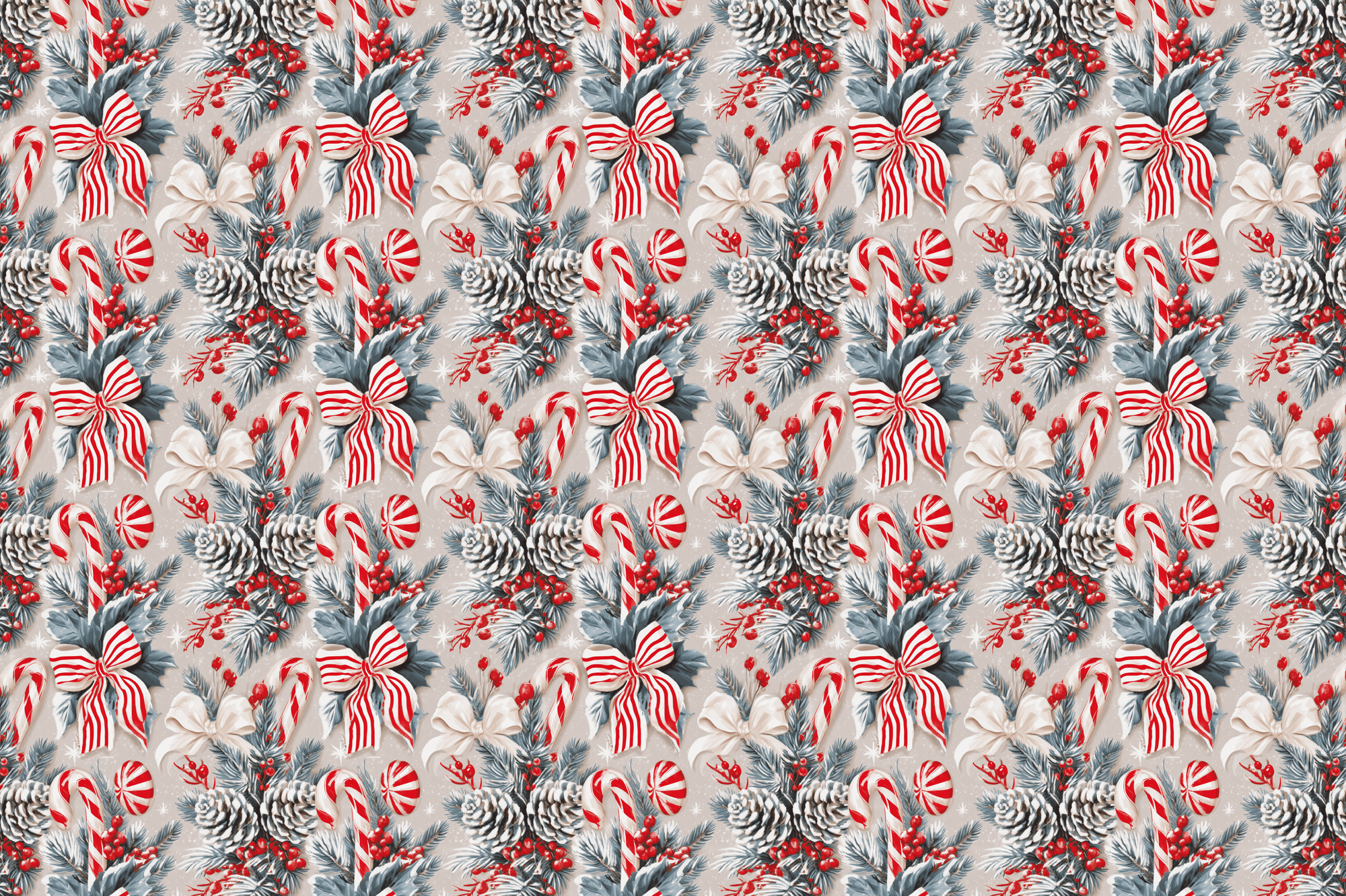 Peppermint Panic: Candy Cane Wrapping Paper