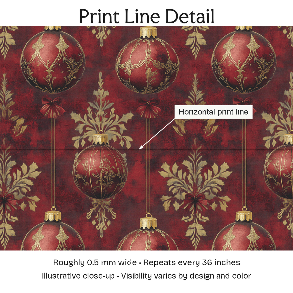 236189 — Print Line Detail. Illustrative close-up; visibility varies by design and color.