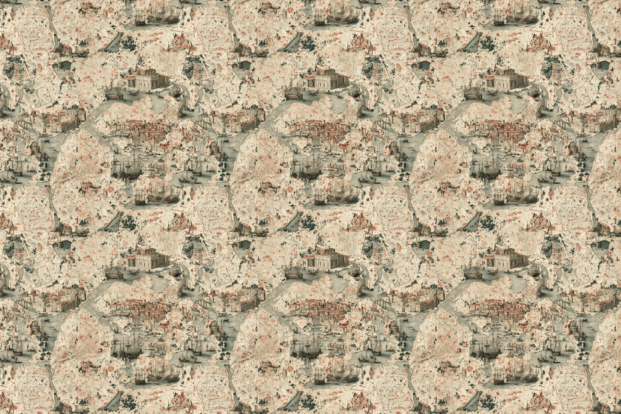 Seasick Scholar: Ancient Map Wrapping Paper