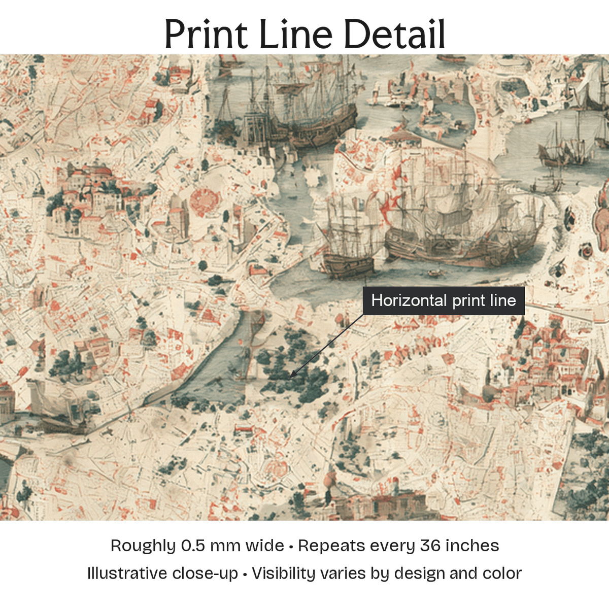 236216 — Print Line Detail. Illustrative close-up; visibility varies by design and color.