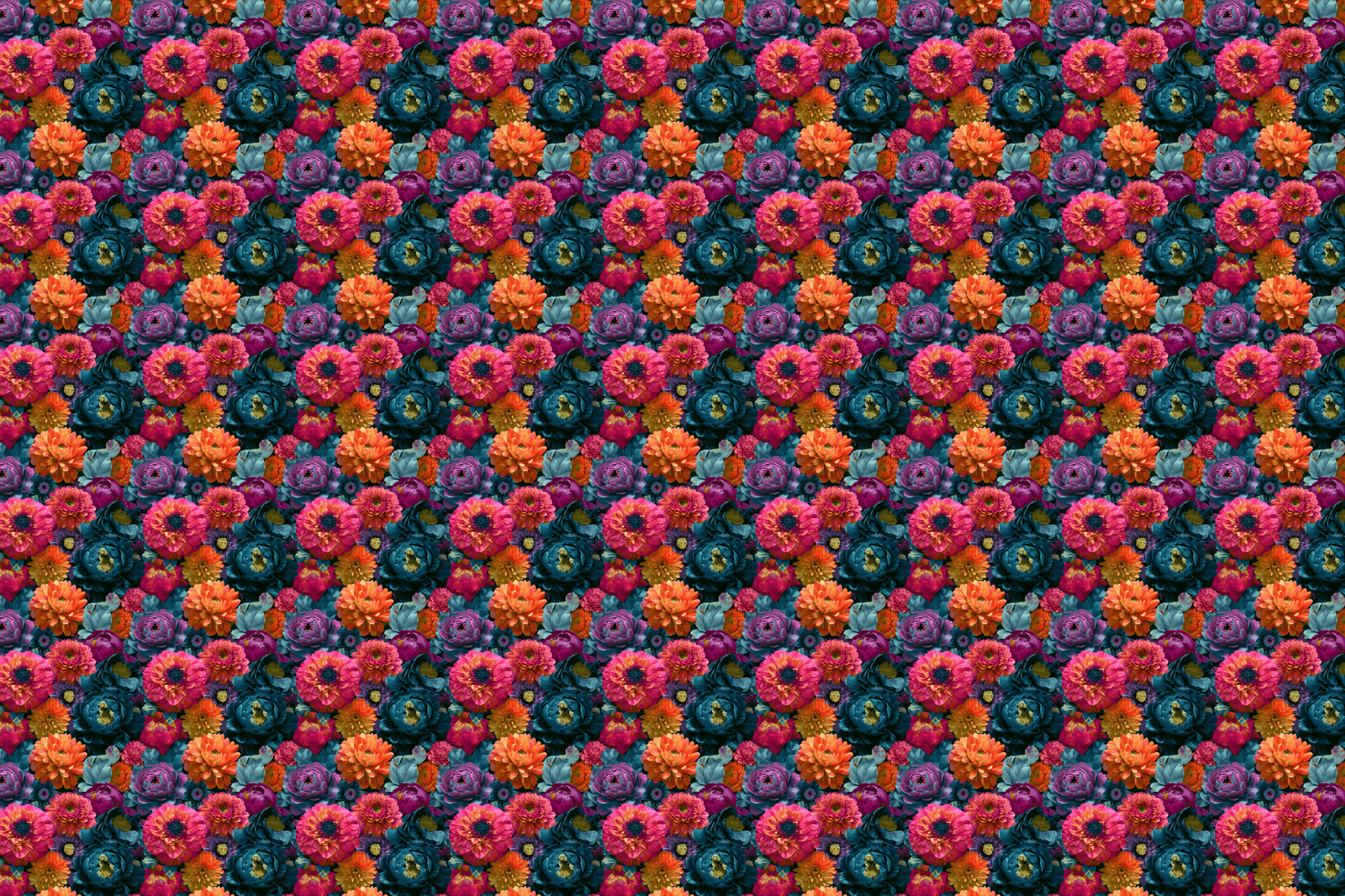 Dramatic Dahlias: Dark Floral Wrapping Paper