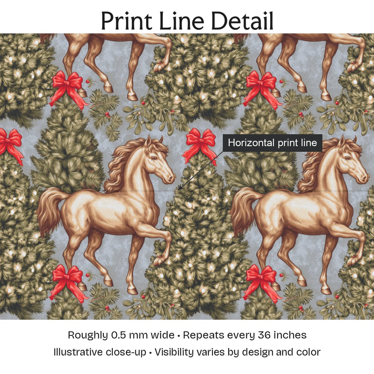 238597 — Print Line Detail. Illustrative close-up; visibility varies by design and color.