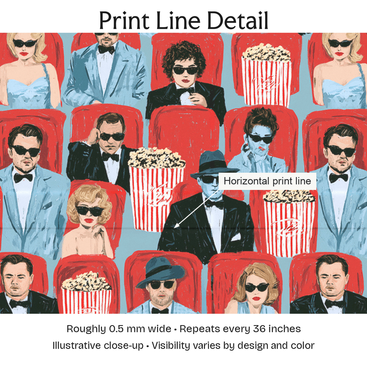 239302 — Print Line Detail. Illustrative close-up; visibility varies by design and color.