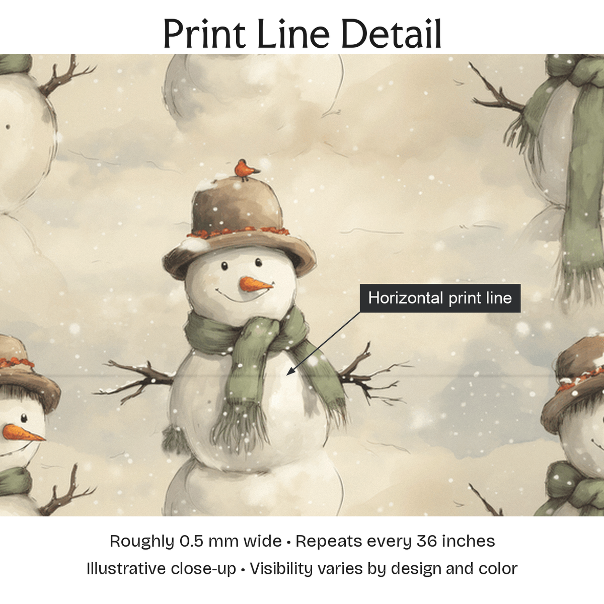239375 — Print Line Detail. Illustrative close-up; visibility varies by design and color.