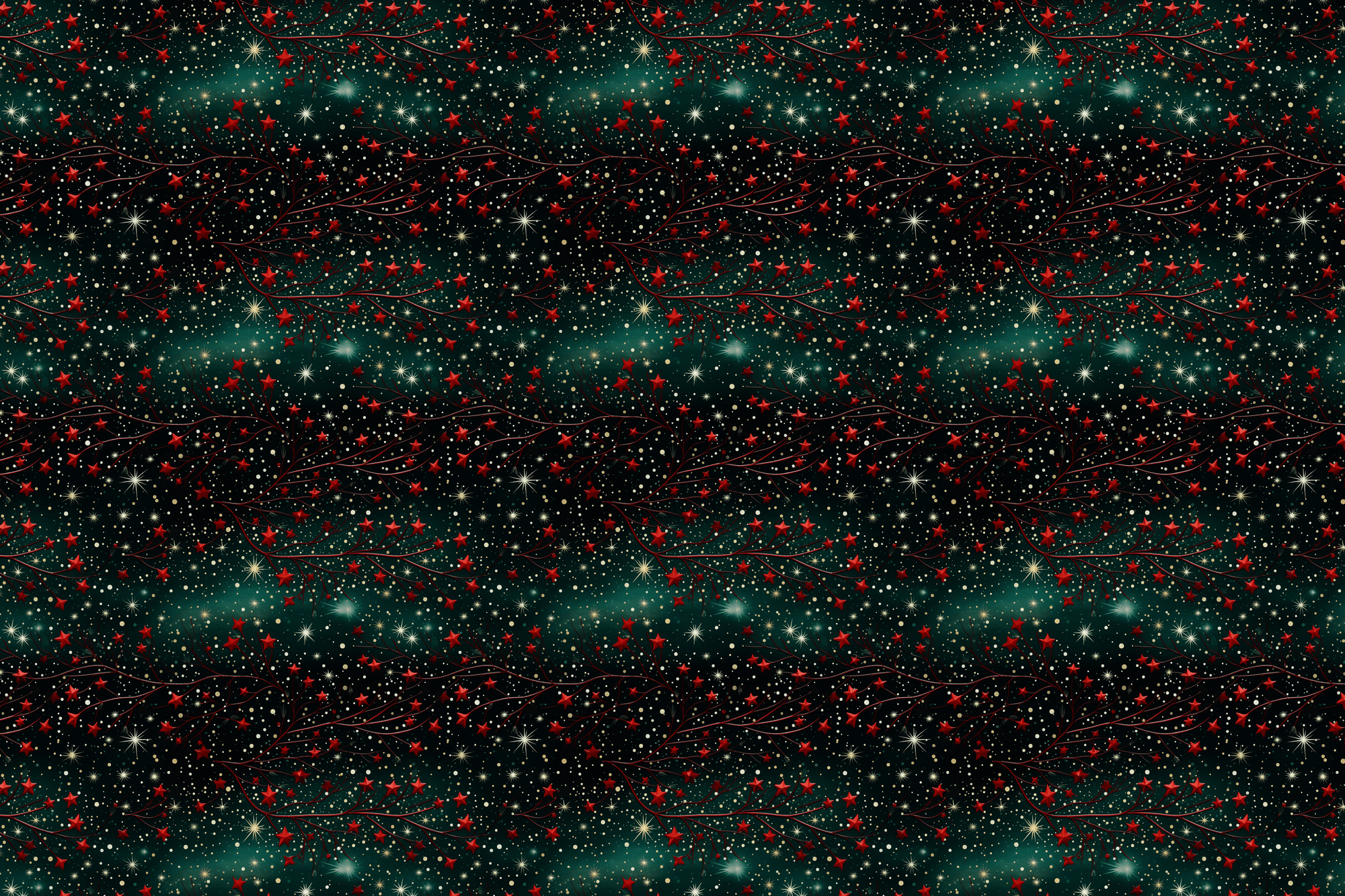 Astral Thicket: Celestial Botanical Gift Wrap