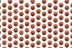 Seamless sports pattern of orange basketballs on a white background.