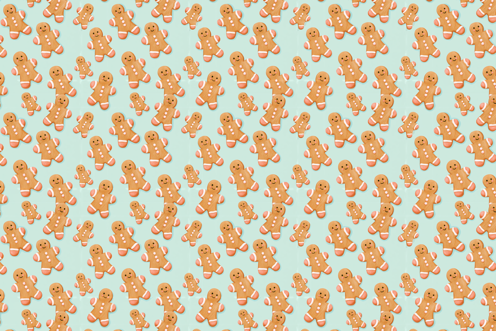 Sweet Smiles: Gingerbread Christmas Wrapping Paper