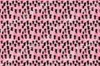 Repeating graduation pattern featuring illustrated graduates in pink gowns and black mortarboard caps.