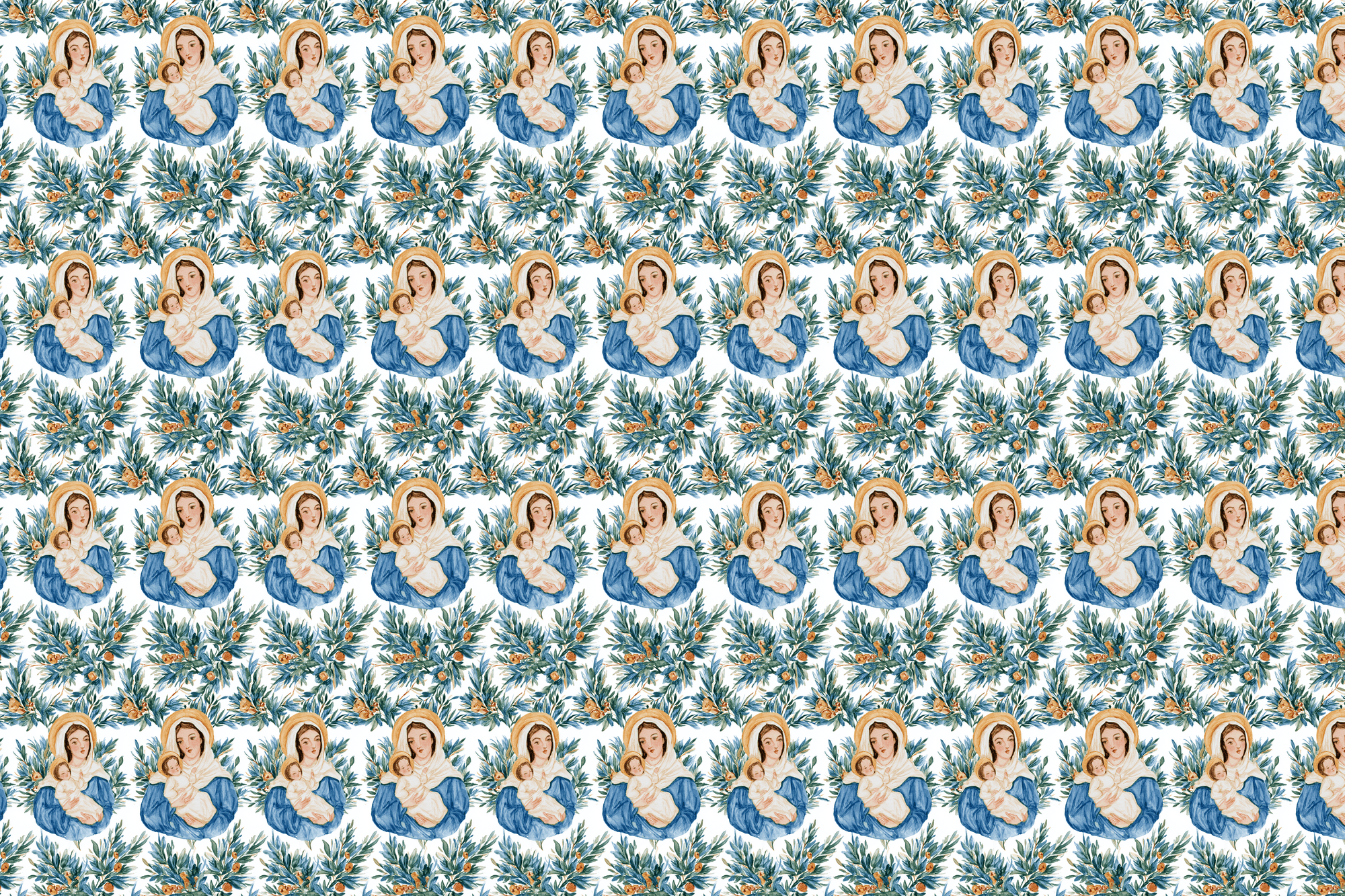 Marian Majesty: Christmas Wrapping Paper