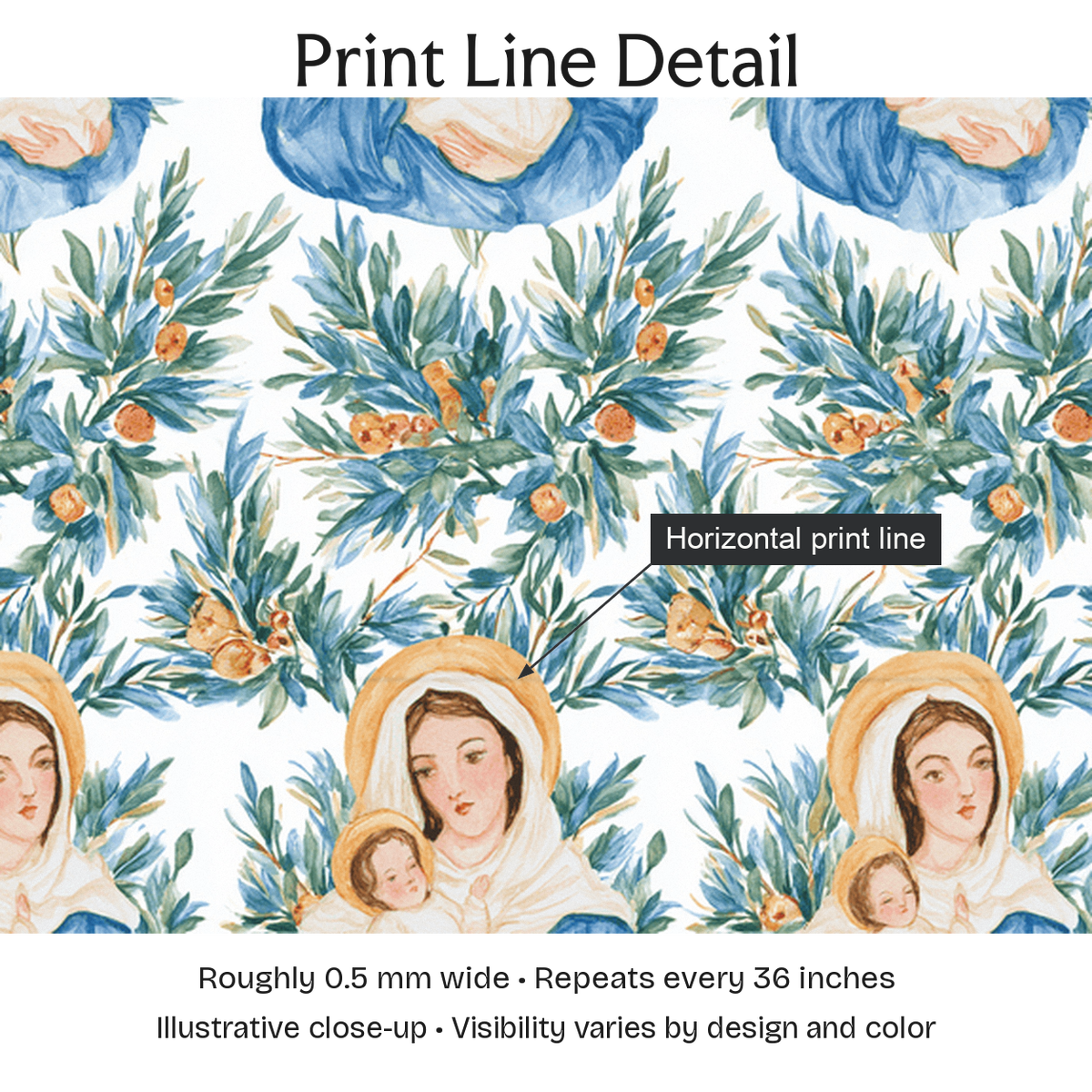 254576 — Print Line Detail. Illustrative close-up; visibility varies by design and color.