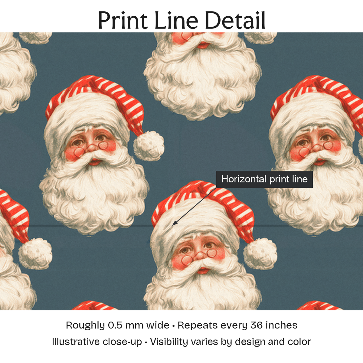 257904 — Print Line Detail. Illustrative close-up; visibility varies by design and color.