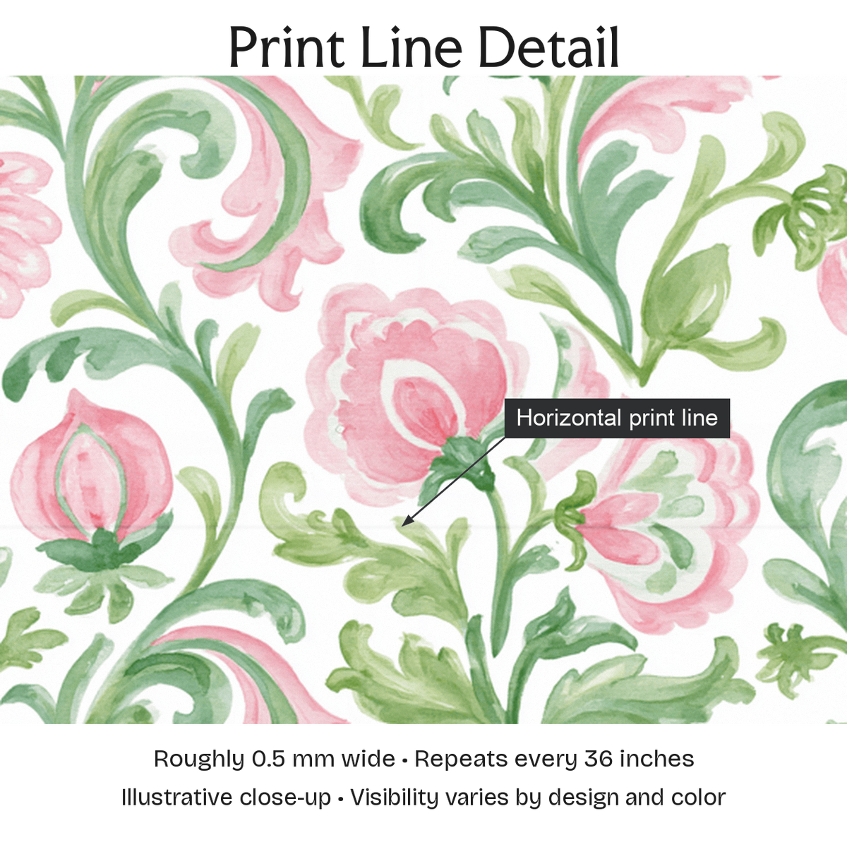 259865 — Print Line Detail. Illustrative close-up; visibility varies by design and color.