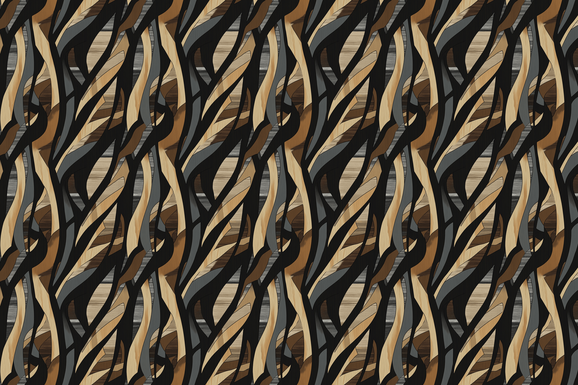 Woven Woods: Abstract Wrapping Paper