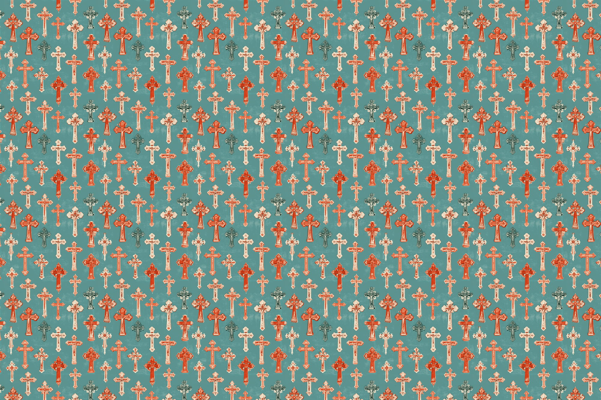 Classic Crosses: Vintage Cross Wrapping Paper