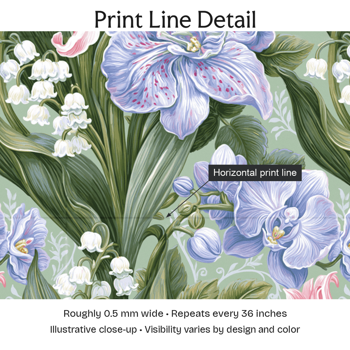 267350 — Print Line Detail. Illustrative close-up; visibility varies by design and color.