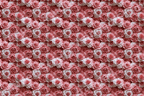 Romantic pink rose floral pattern with a seamless design of densely packed blush and white flowers.