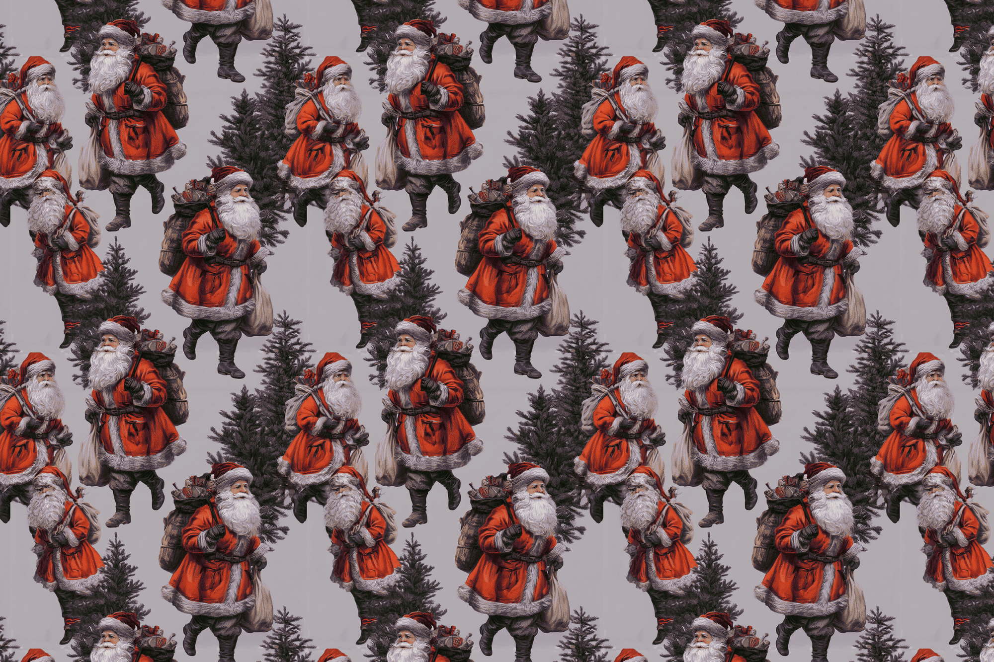 Midnight Marauder: Vintage Santa Wrapping Paper