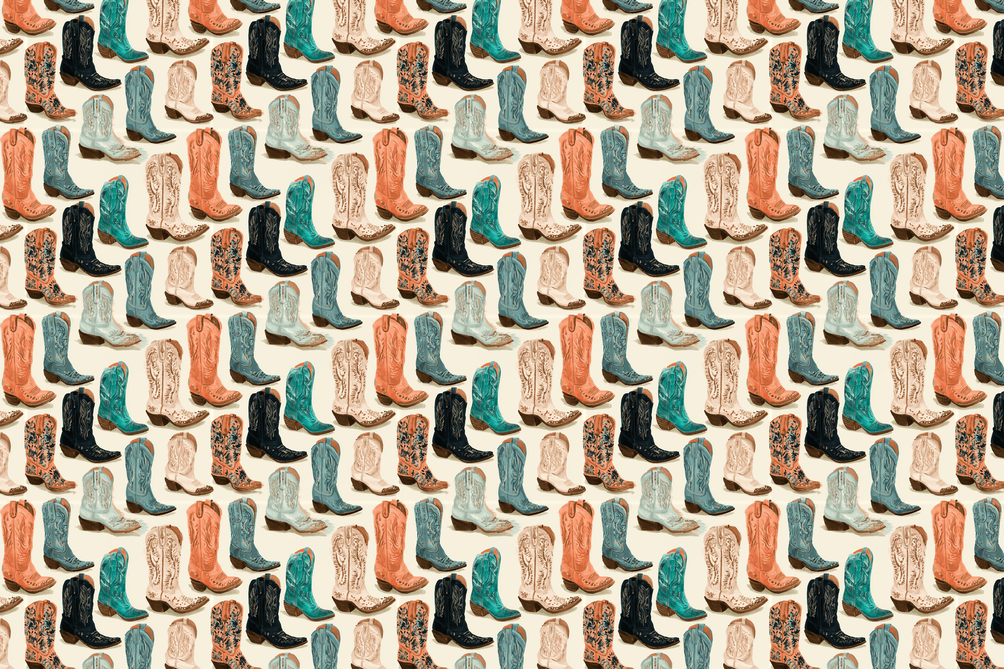 Sassy Southwestern: Cowboy Boots Wrapping Paper