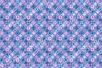 Watercolor snowflake pattern in blue, lavender, and pink hues.