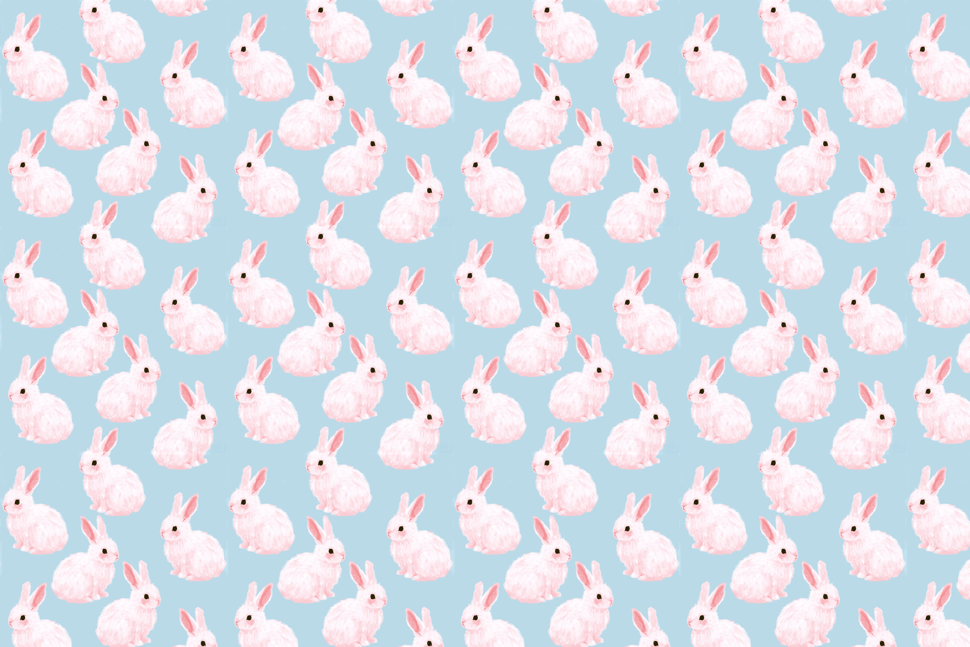 Bouncing Bunnies: Pink Bunny Wrapping Paper