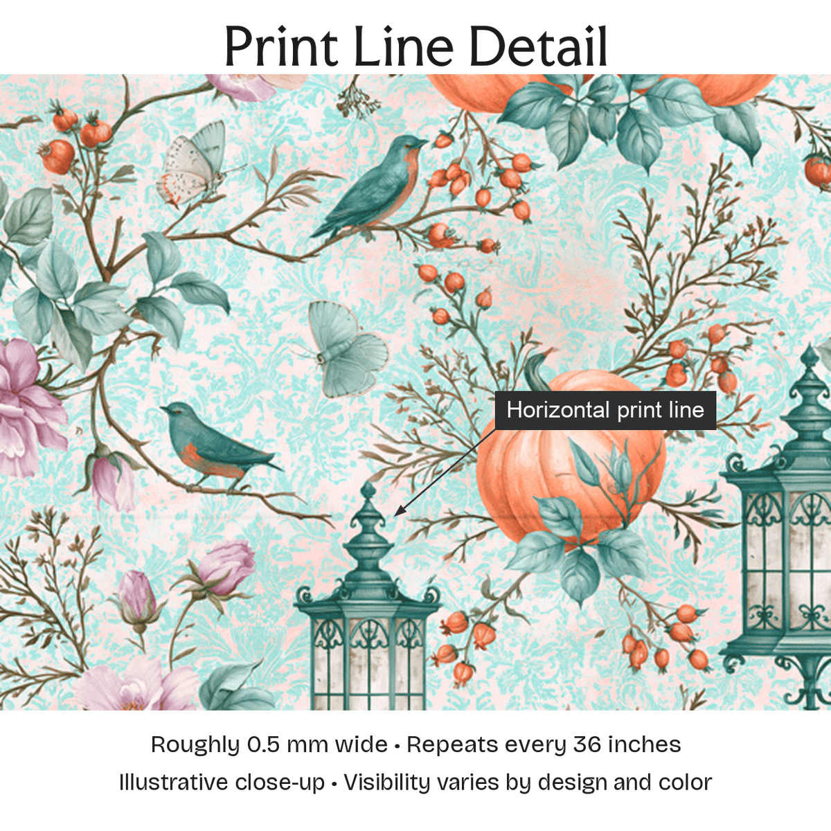279400 — Print Line Detail. Illustrative close-up; visibility varies by design and color.