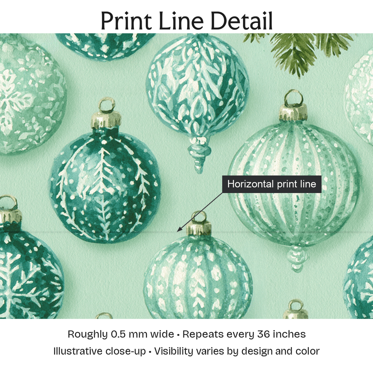 282140 — Print Line Detail. Illustrative close-up; visibility varies by design and color.