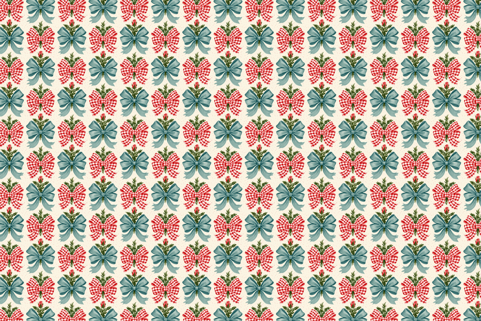 Country Christmas: Vintage Christmas Bows Gift Wrap