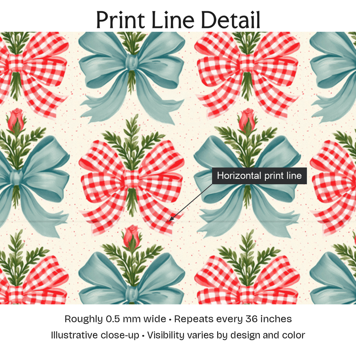 283012 — Print Line Detail. Illustrative close-up; visibility varies by design and color.