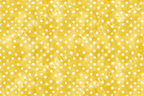 Yellow watercolor polka dot pattern with white circles.