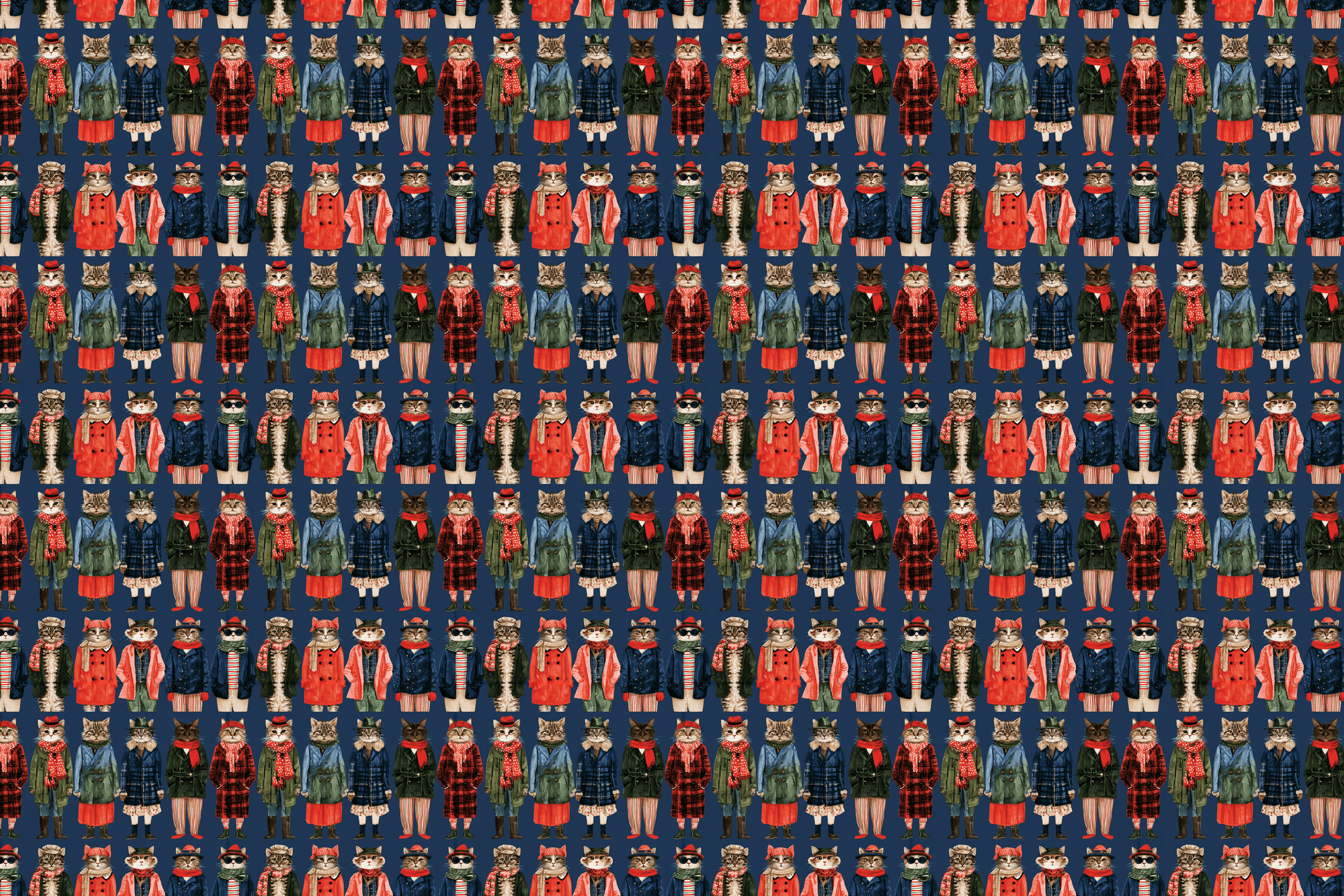 Cozy Cats: Cat Christmas Wrapping Paper