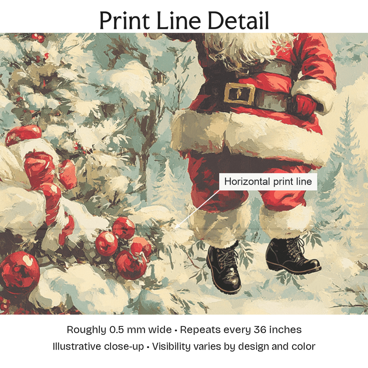 299661 — Print Line Detail. Illustrative close-up; visibility varies by design and color.