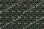Moody vintage botanical design with intricate wildflowers on a dark forest green background.