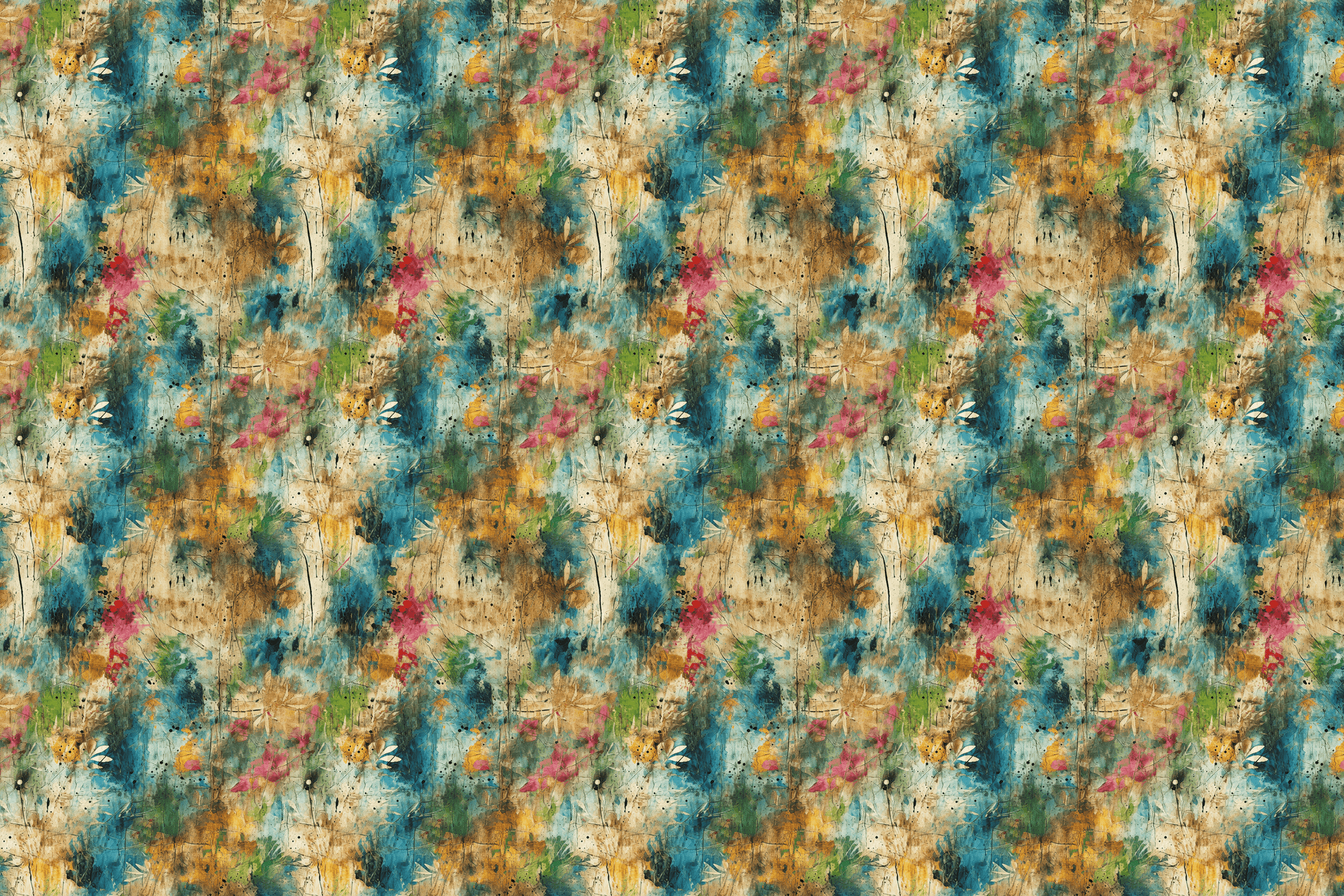 Rustic Boho: Artistic Spring Wrapping Paper