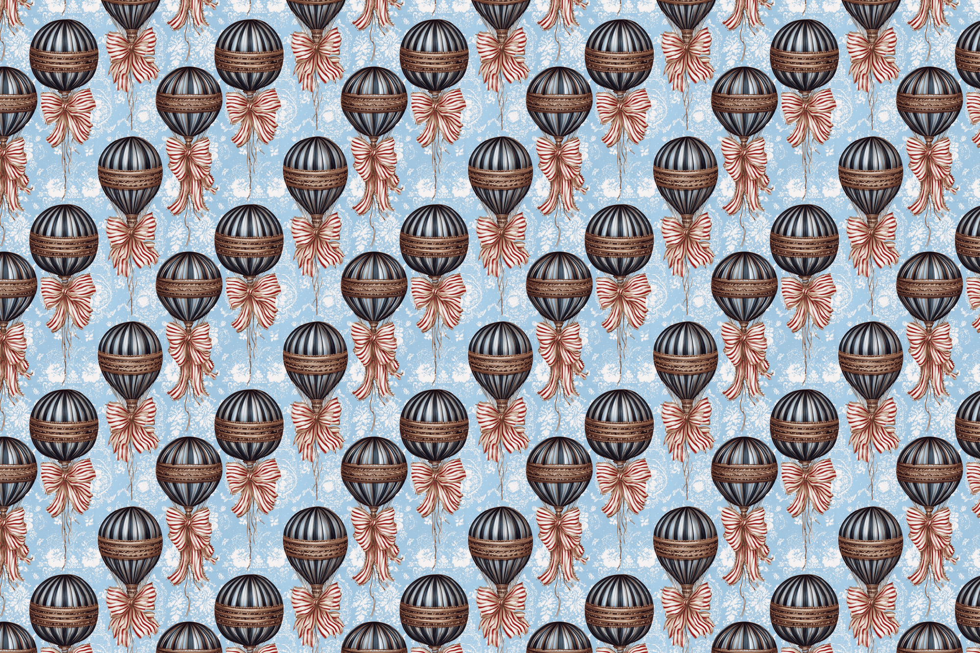 Victorian Vertigo: Vintage Balloon Wrapping Paper