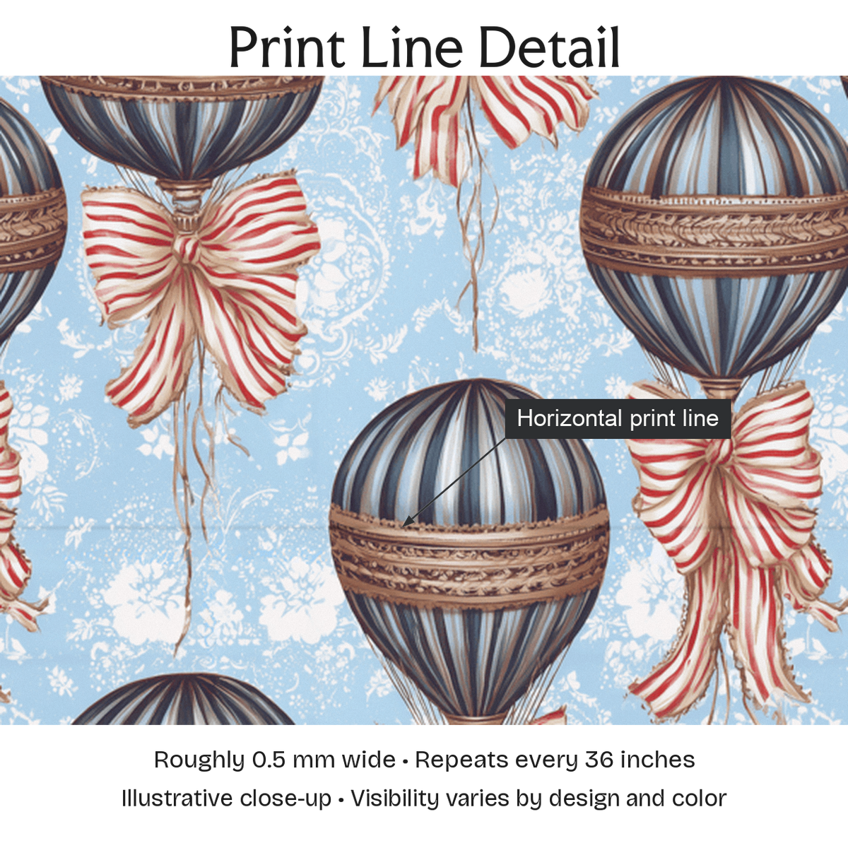 308625 — Print Line Detail. Illustrative close-up; visibility varies by design and color.