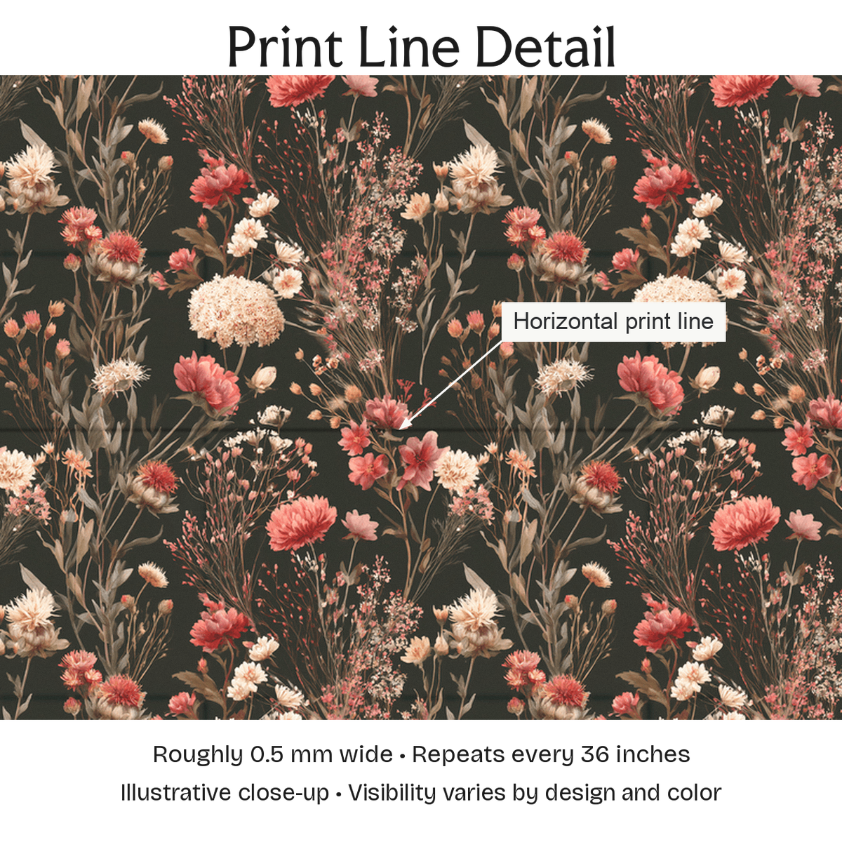 312732 — Print Line Detail. Illustrative close-up; visibility varies by design and color.