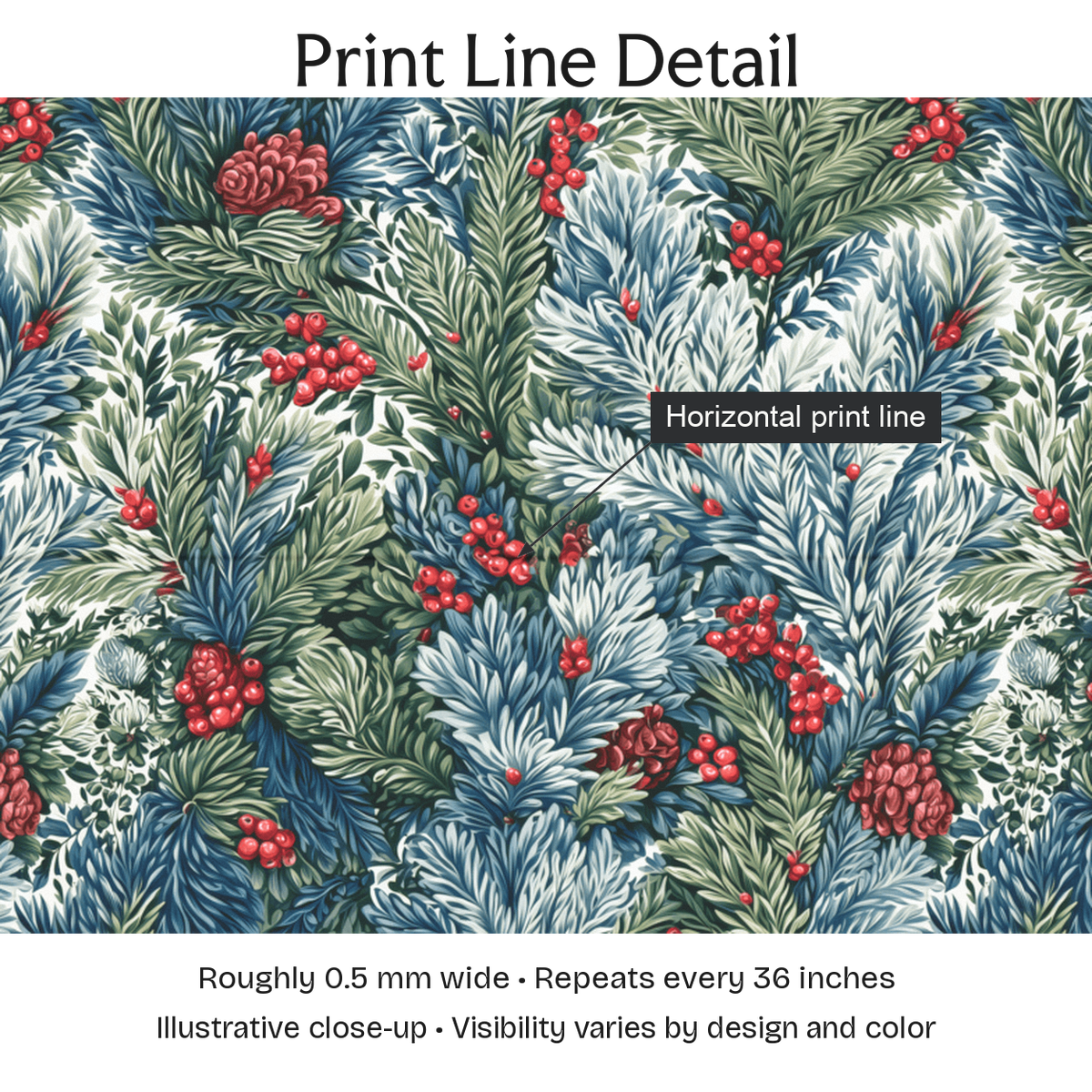 314797 — Print Line Detail. Illustrative close-up; visibility varies by design and color.
