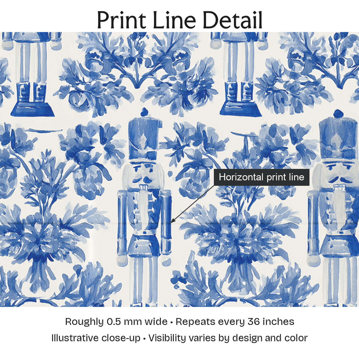 314825 — Print Line Detail. Illustrative close-up; visibility varies by design and color.