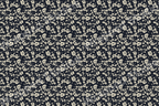 Cream floral pattern with a dark navy background is a vintage botanical design.