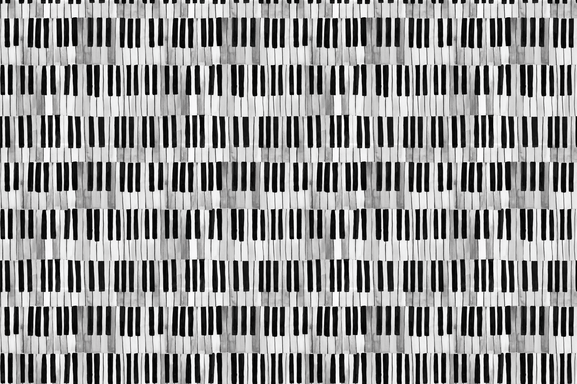 Melodic Monochrome: Piano Keys Wrapping Paper