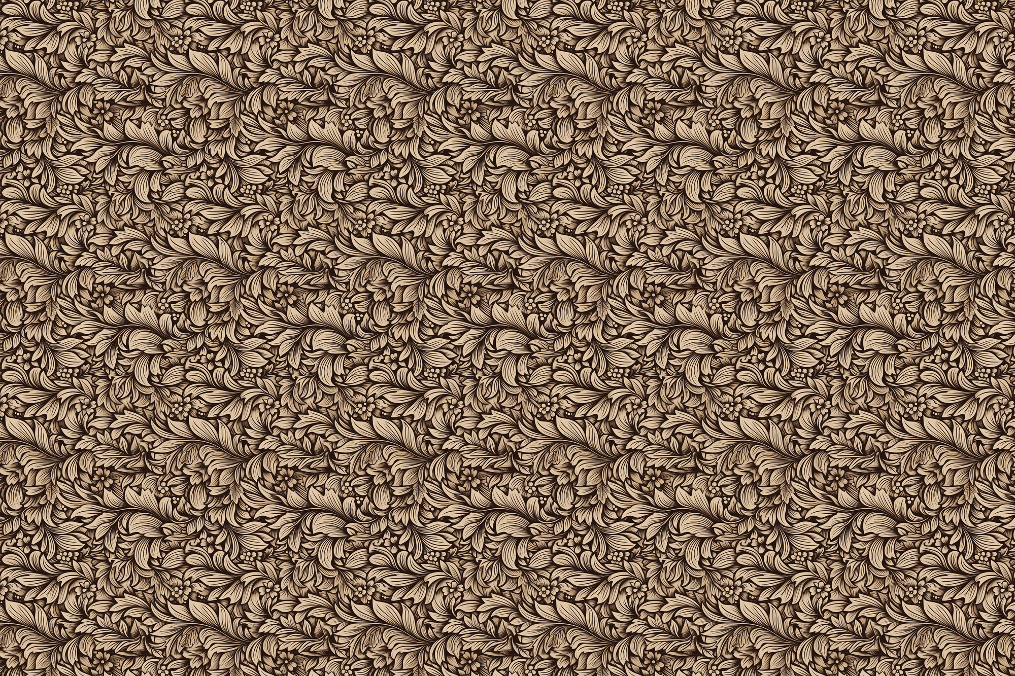 Botanical Brown: Rustic Floral Gift Wrap