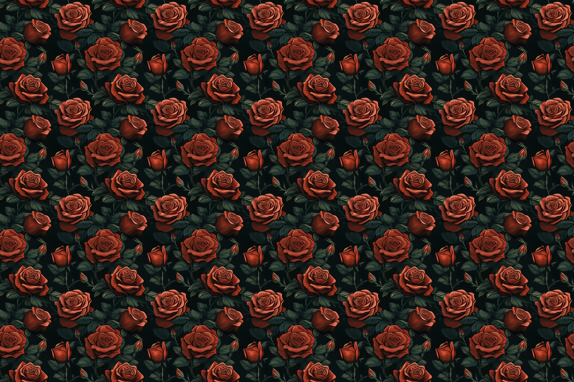 Romantic Roses: Floral Wrapping Paper