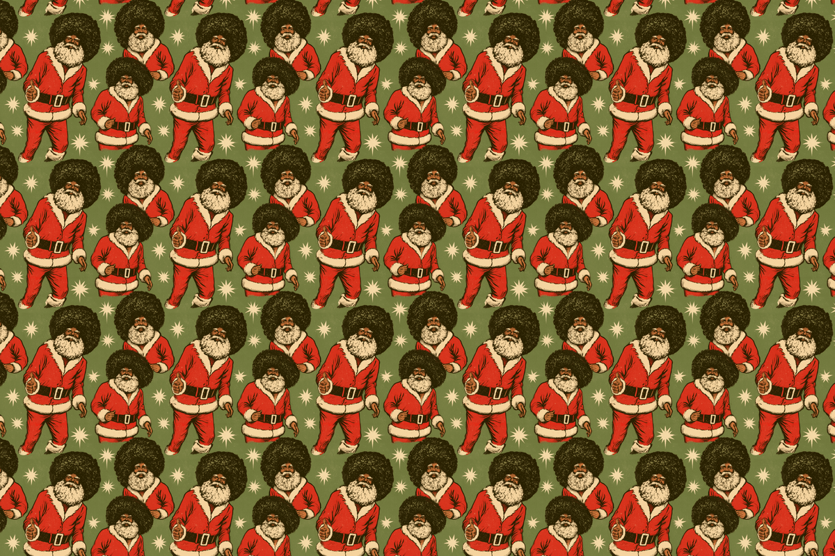 Afro Kringle: Black Santa Christmas Wrapping Paper