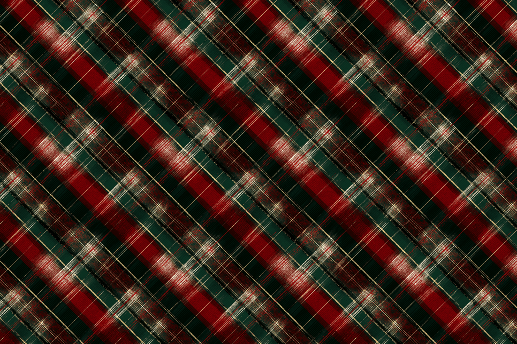 Christmas Cabin: Dark Tartan Wrapping Paper