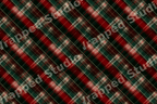 Traditional red and green Christmas plaid pattern with gold accents in a textured tartan design.