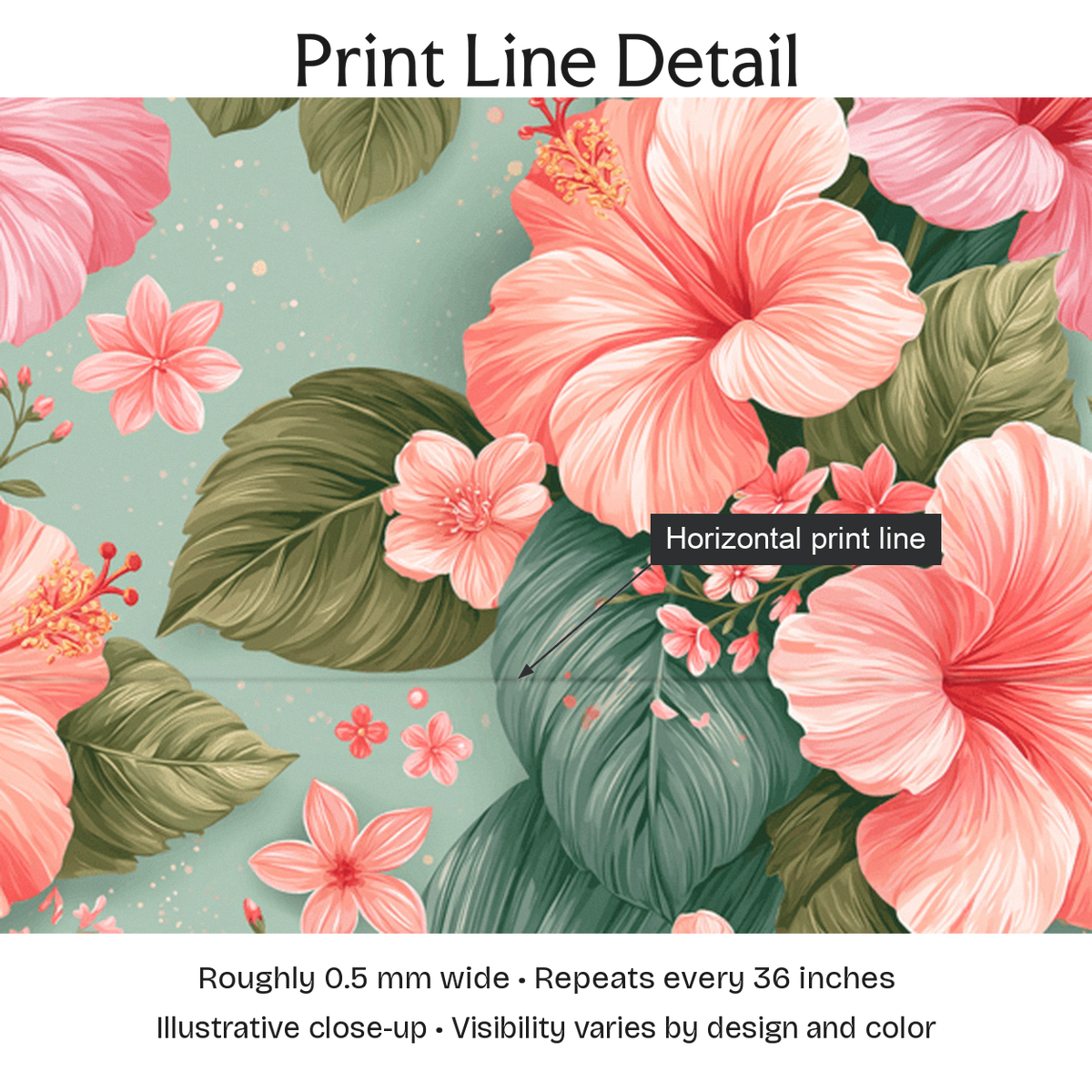 341694 — Print Line Detail. Illustrative close-up; visibility varies by design and color.