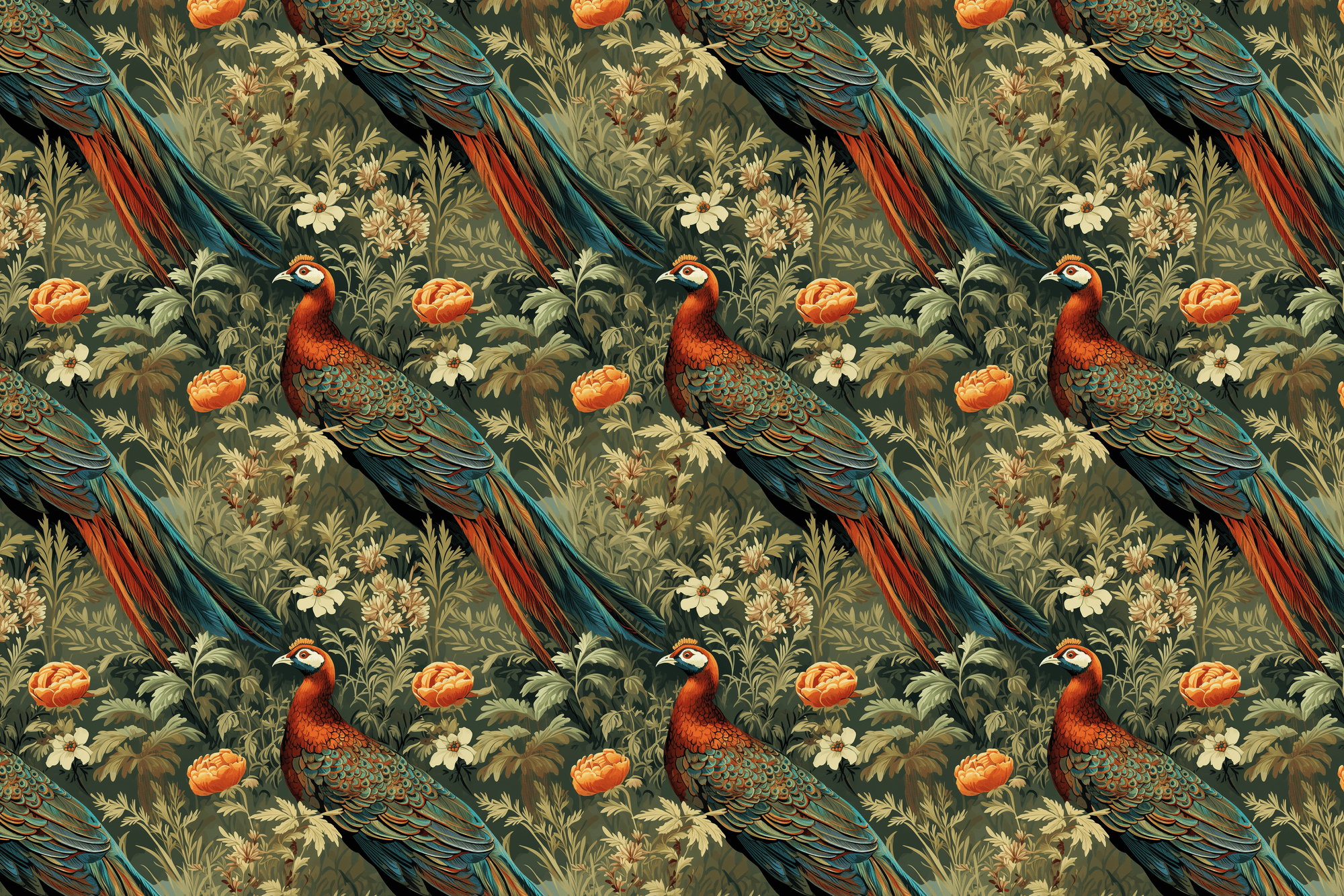 Vintage Pheasant Wrapping Paper